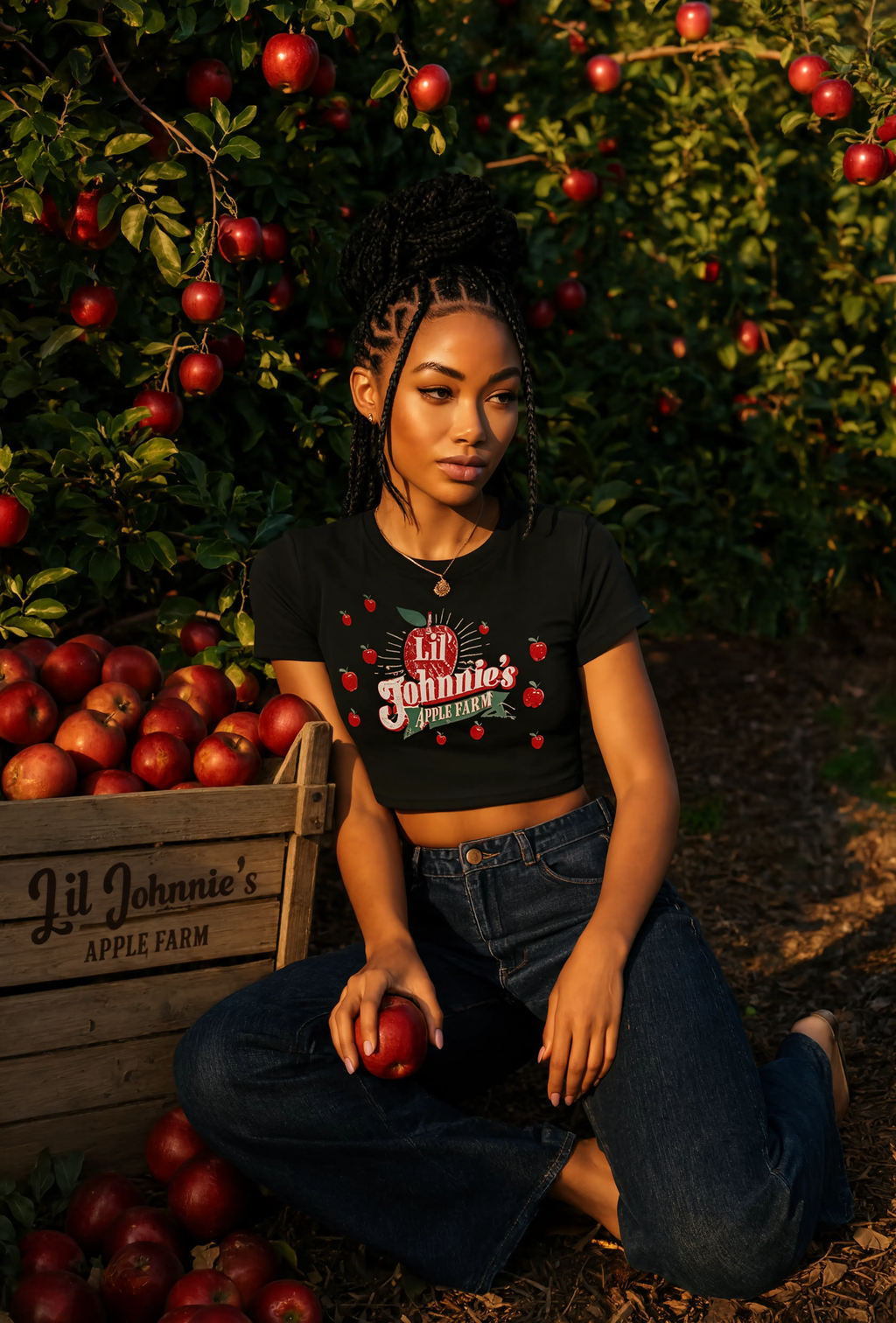 "Lil' Johnnie's Apple Farm" Baby Tee