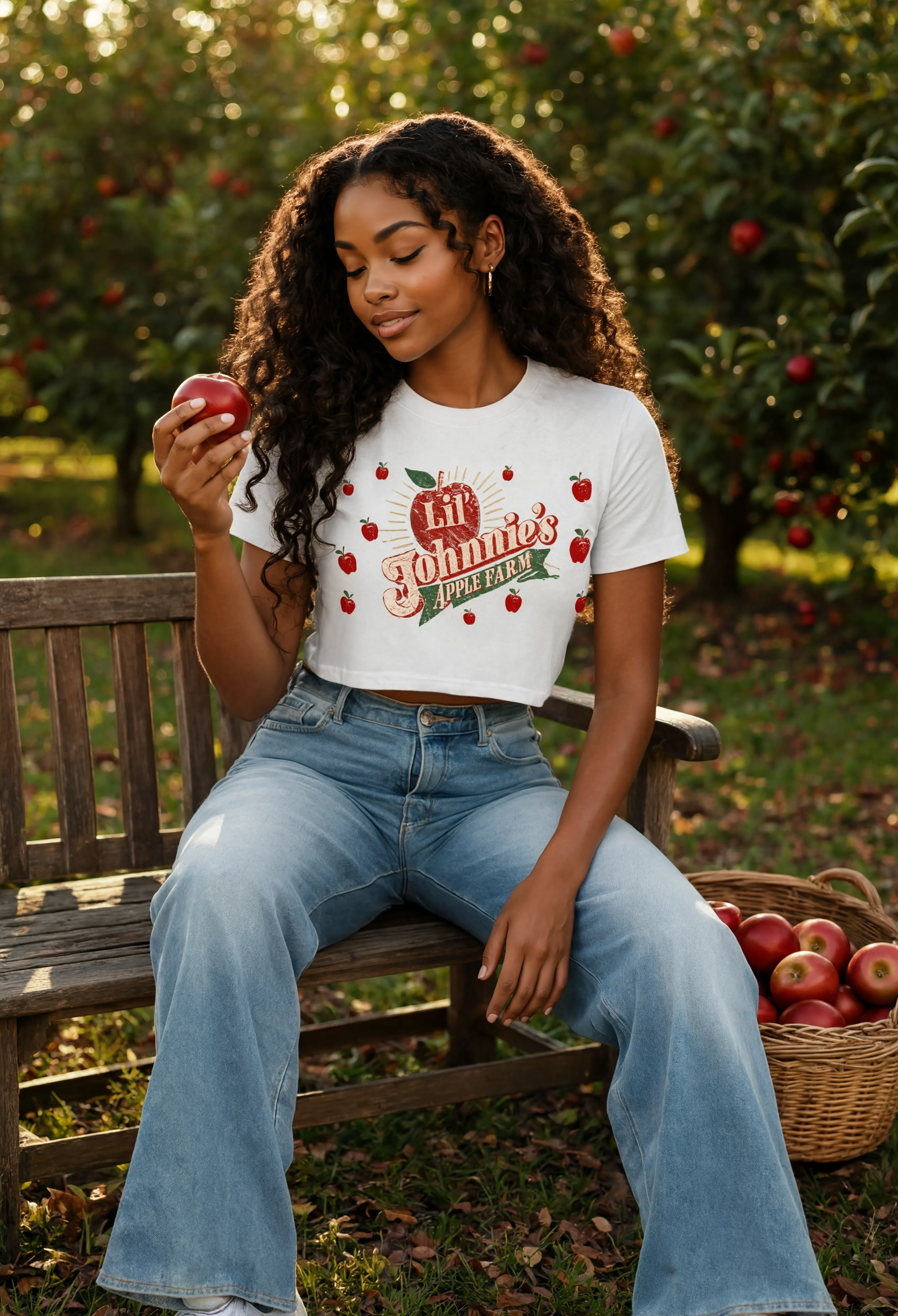 "Lil' Johnnie's Apple Farm" Baby Tee